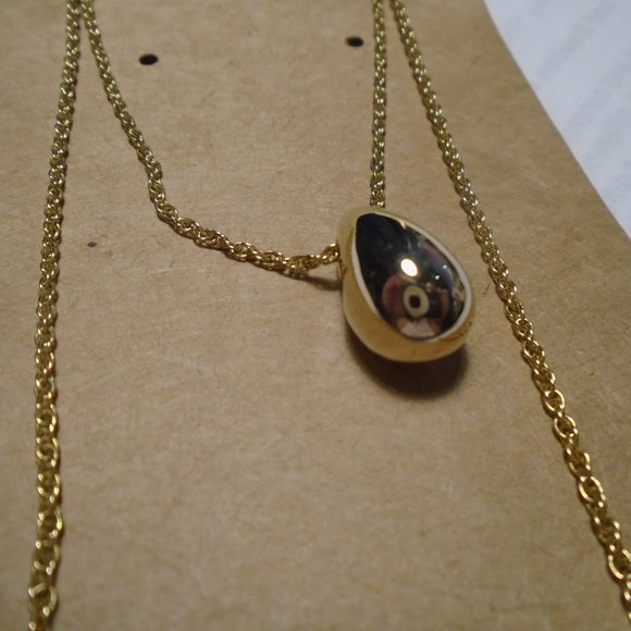 Zales Gold and Silver Necklace with Teardrop Pendant - Picture 6 of 7